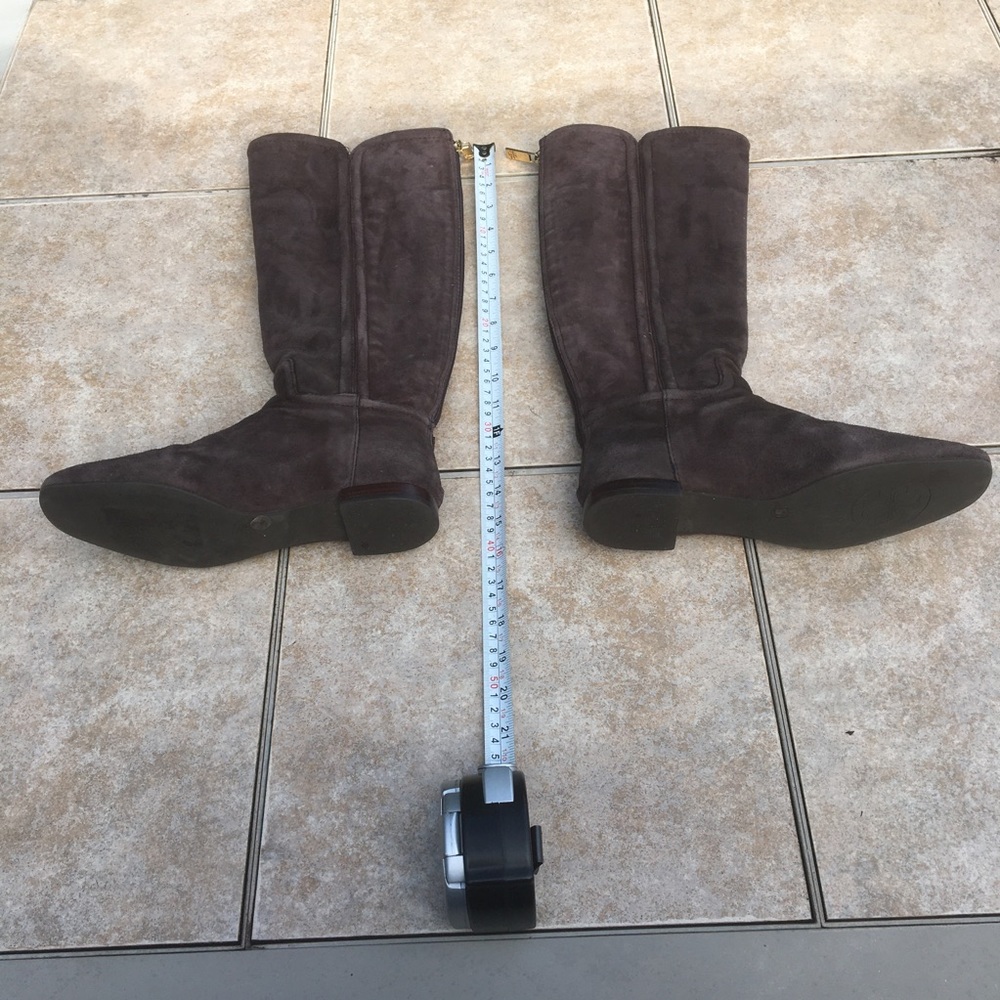 Tory Burch Irene brown tall suede boots 6 - Picture 8 of 12